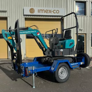 Photo remorque porte engins imx 1600 kg