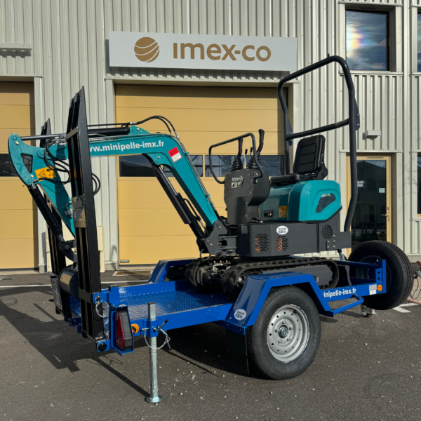 Photo remorque porte engins imx 1600 kg